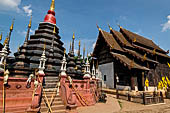 Chiang Mai - The Wat Phan Tao temple, the chedi. 